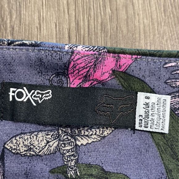 FOX Racing Exotic High Waist Blue Foral Shorts Size 3‎ - Picture 13 of 16
